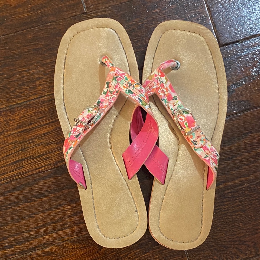 Kelly & Katie Pink Floral Sandals